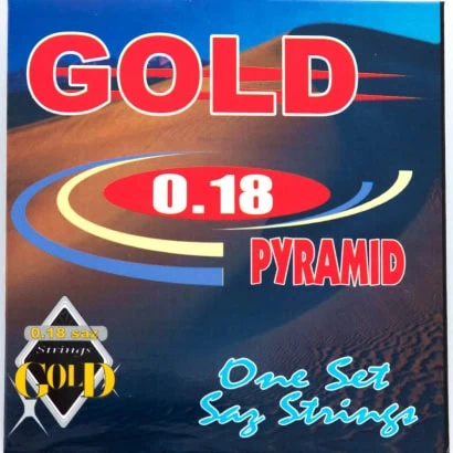 Professionell turkisk baglama kort hals saz 0.18 PYRAMID GULD