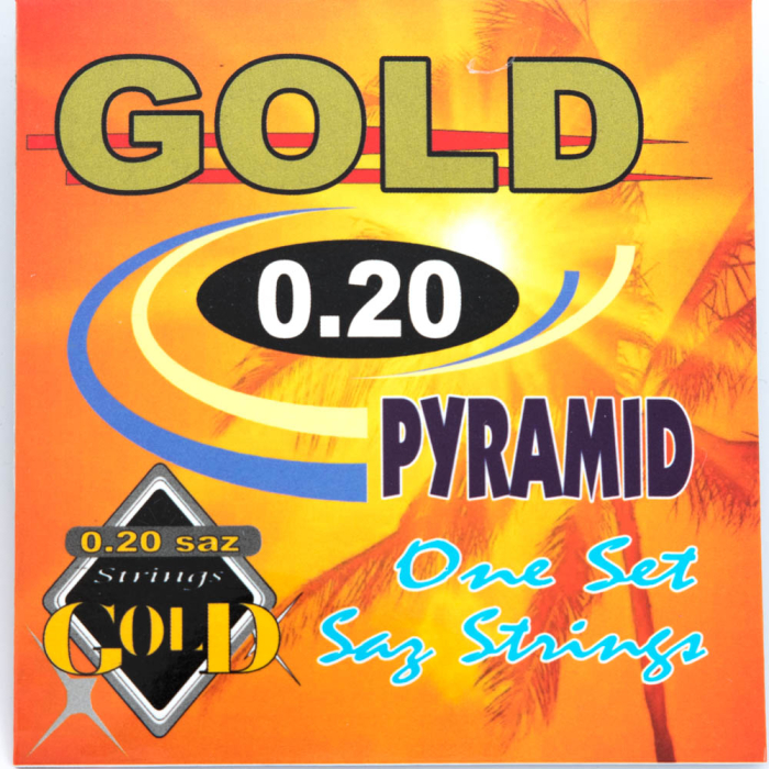 Professional Turkish long neck saz 0.20 PYRAMID GOLD