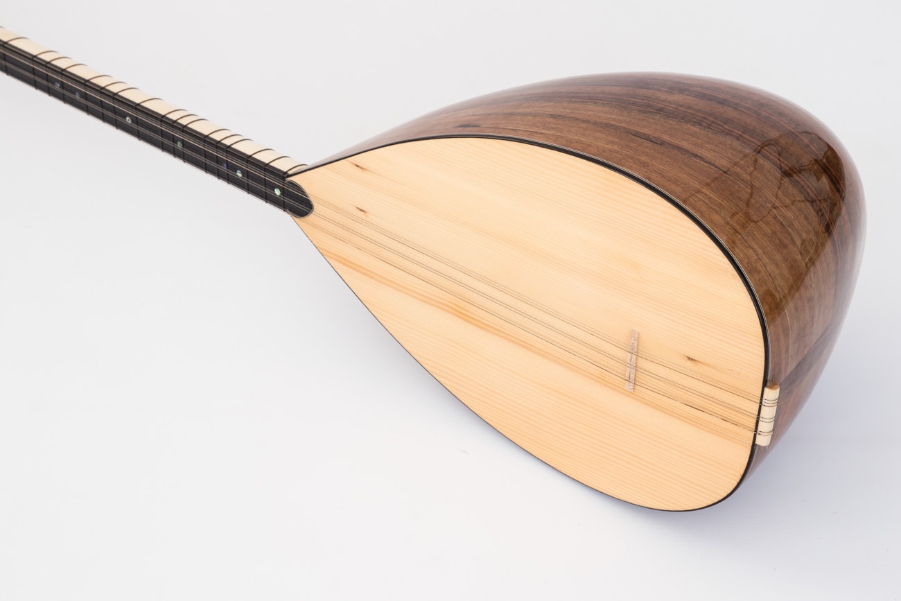 Turkish Saz Staved-Body Walnut Red Cedar Matte – Saz Müzik Aletleri