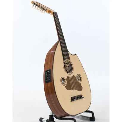electro acoustique oud cutaway semi creux avec micro fishman