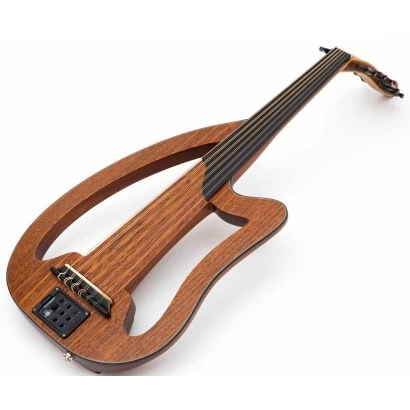 Professionell Electric Oud med ebenholtspinnar Silent Oud